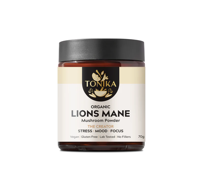 Tonika Organic Lion's Mane Powder Glass Jar - THE CREATOR