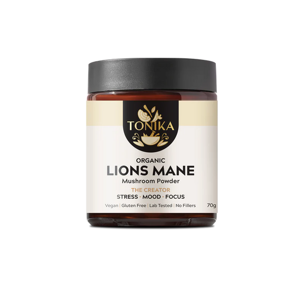 Tonika Organic Lion's Mane Powder Glass Jar - THE CREATOR