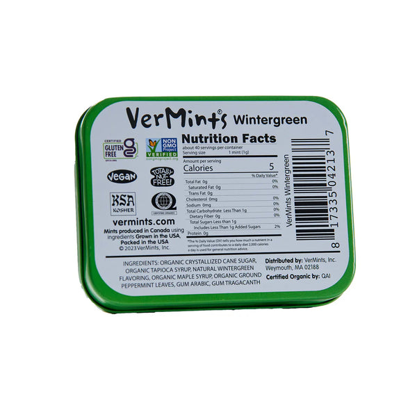 VerMints Wintergreen Mints 40gm